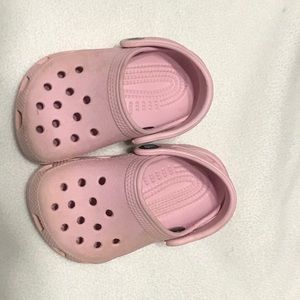Pink baby crocs